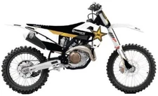 Dcor 2023 Husqvarna Rockstar Graphics Complete Kit - White Motorcycle Dirt Bike
