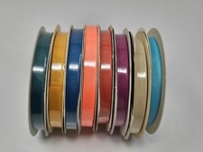 Lot Offray Grosgrain Polyester Craft Ribbon 9mm 3/8" x 20 YDS Spools Vintage