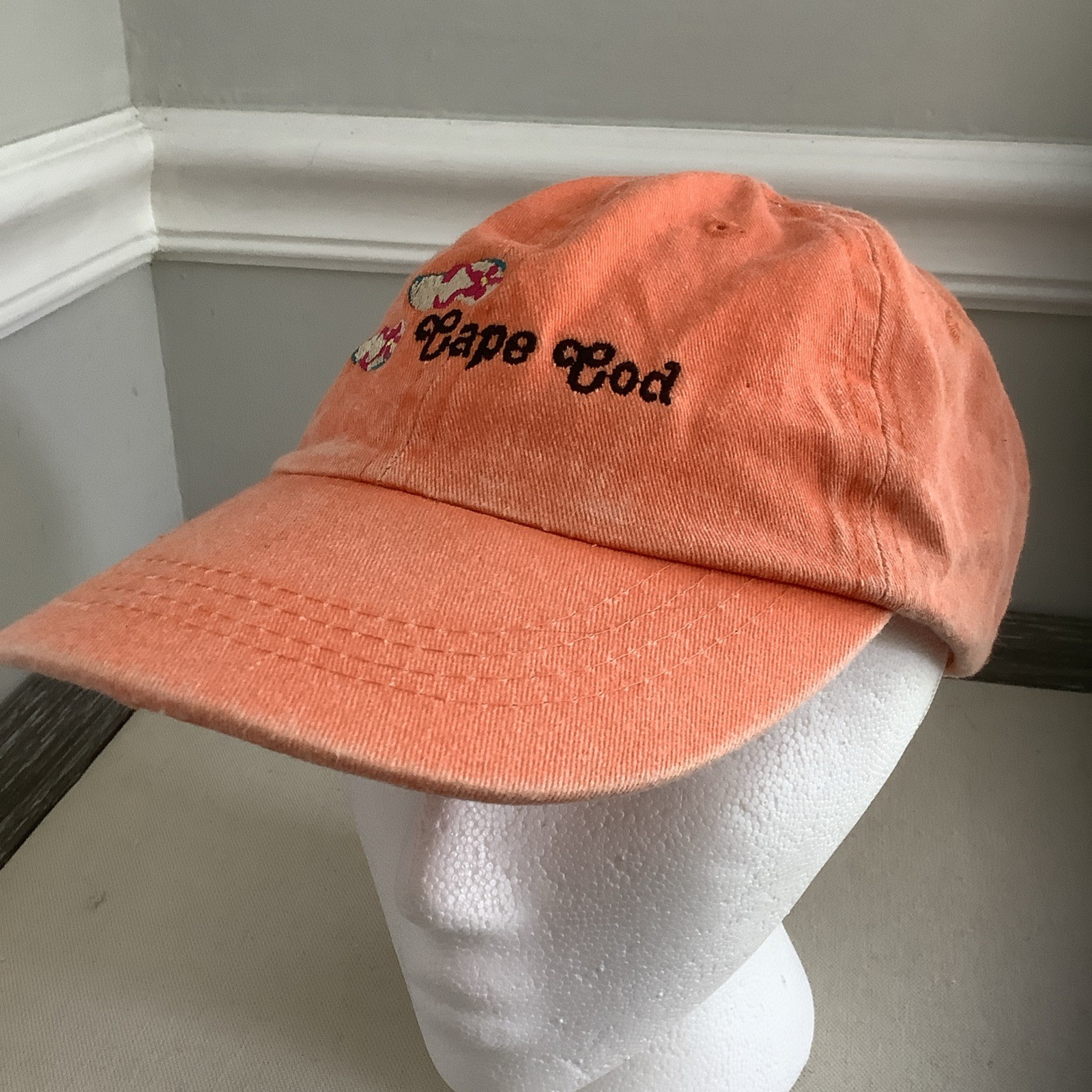 CAPE COD Hat Orange Cap Strap Back Adjustable Fad… - image 2