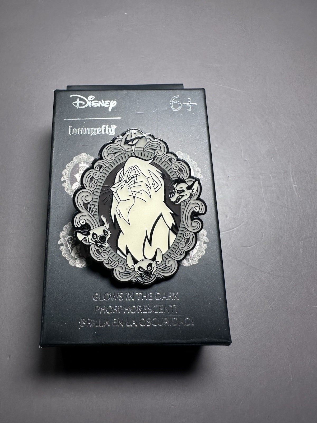 Loungefly Disney Villains Cameos Glow in Dark Blind Box Enamel Pin- Scar