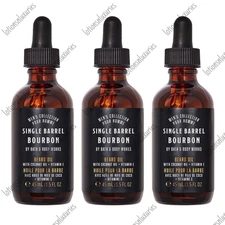 Bath & Body Works SINGLE BARREL BOURBON Beard Oil 1.5 oz Lot of 3