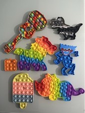 Lot 7 Pop It Fidget Stress Relief Sensory