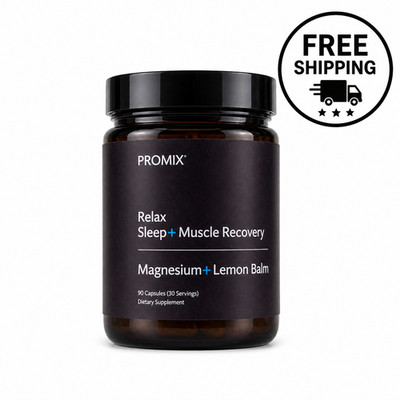 Promix Relax Sleep Muscle Recovery Magnesium Lemon Balm Capsules 90ct