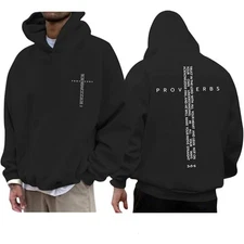Unisex Christian Hoodies Inspirational Religious Faith Cross Bible Verse Graphic