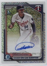 2024 Bowman Chrome Prospect HTA Choice Refractor Daiber De Los Santos Auto v9t