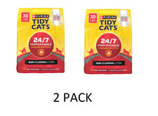 2 PACK Purina Tidy Cats 24/7 Non-Clumping Cat Litter 30 lb Fast Free Shipping