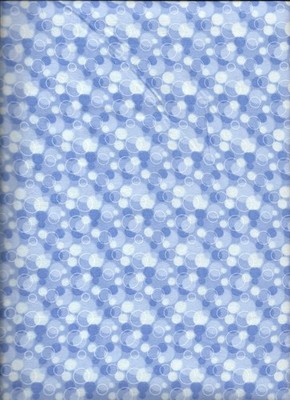 New Royal Bubbles 100% Cotton Flannel Fabric by the Quarter-Yard