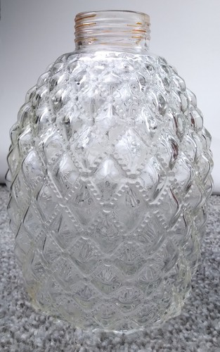 Vintage Underwriters Laboratories Copper 14" Fixture Lot Pineapple Glass UFO MCM - Picture 9 of 17
