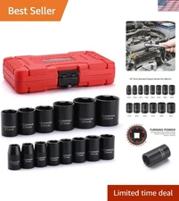 14-Piece 1/2-Inch Drive Impact Socket Set - Metric Sizes 11mm-32mm