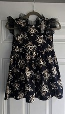 Janie And Jack Girls Floral Ponte Dress Size 6, Ruffles, New NWT 