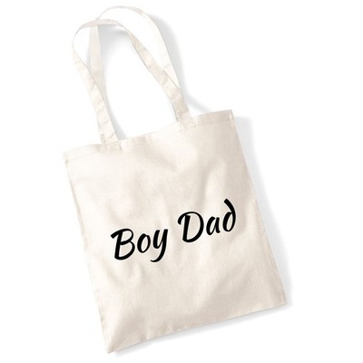 Jutebeutel Boy Dad Schriftzug Geschenkidee Boy Dad Geschenk Präsent Mitbringsel