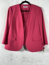 Kasper Jacket Women s 14W Pink Open Blazer Dolce Vita Long Sleeves Career New