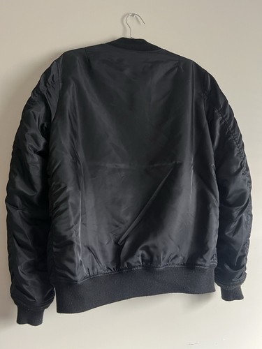 A Bathing Ape BAPE Nylon MA-1 Shark Embroidered Bomber Jacket In Black Size L - Picture 9 of 11