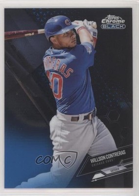 2021 Topps Chrome Black Blue Refractor 46/75 Willson Contreras #67 7s2