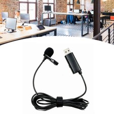 USB Lavalier Microphone Omnidirectional Lapel Mic Clip Dynamic Professional