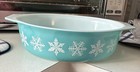 Vintage Pyrex Turquoise Blue Snowflake Casserole Baking Dish 2.5 Qt USA Made EUC — photo 10