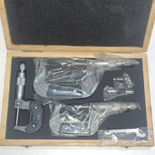 CEN-TECH OUTSIDE MICROMETERS SET 0-3" wooden case NEW
