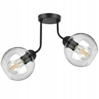 Luxolar Deckenleuchte 2 Flammig, Led Deckenlampe Schwarz E27 60W