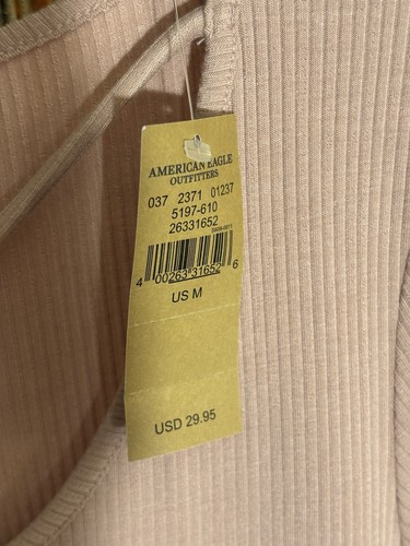 NWT American Eagle Outfitters Soft & Sexy Ribbed Short Sleeve Body Suit Sz M - Picture 3 of 5