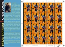 United Nations Vienna 2013 - Break Barriers Matt Sesow - Sheet of 20 Stamp - MNH