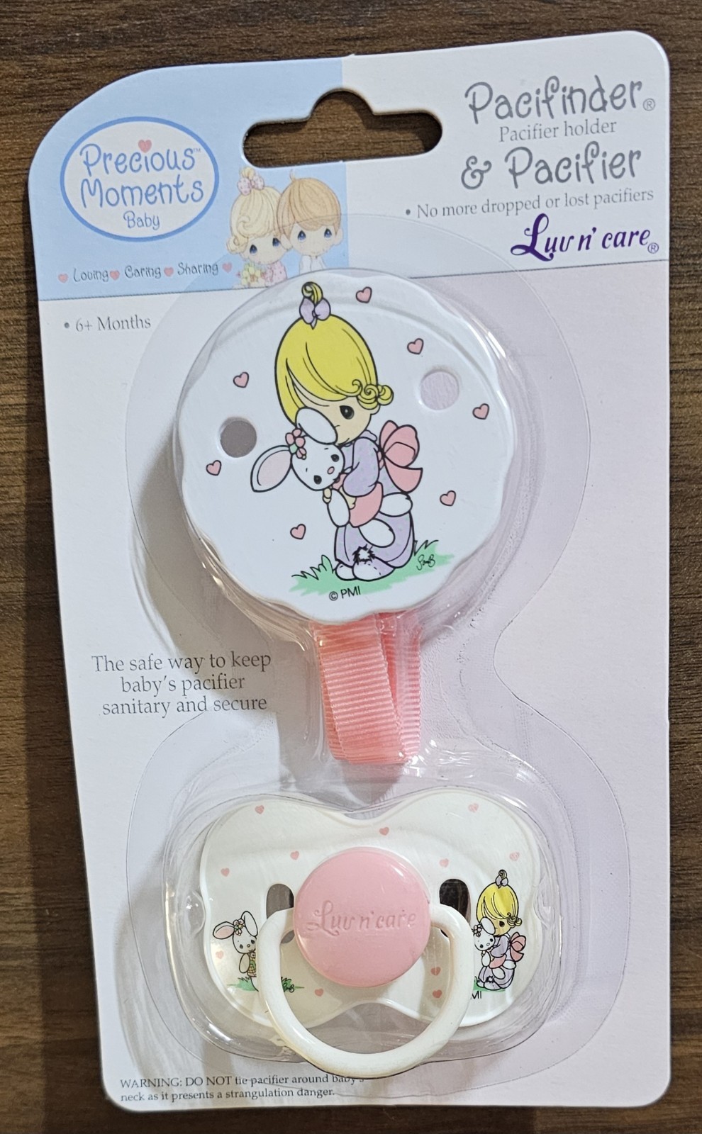 Vintage 2006 Girl 6+ Months Pacifinder Pacifier Luv N' Care Precious Moments New
