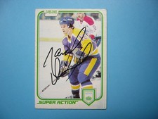 1981/82 O-PEE-CHEE NHL HOCKEY CARD #150 MARCEL DIONNE IA VG AUTO AUTOGRAPH OPC