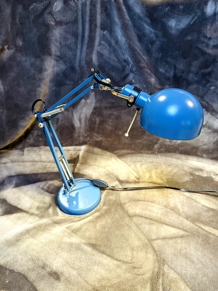 Ikea Forsa Vintage Matte Powder Blue Architect's Desk Work Lamp - Image 2 of 4