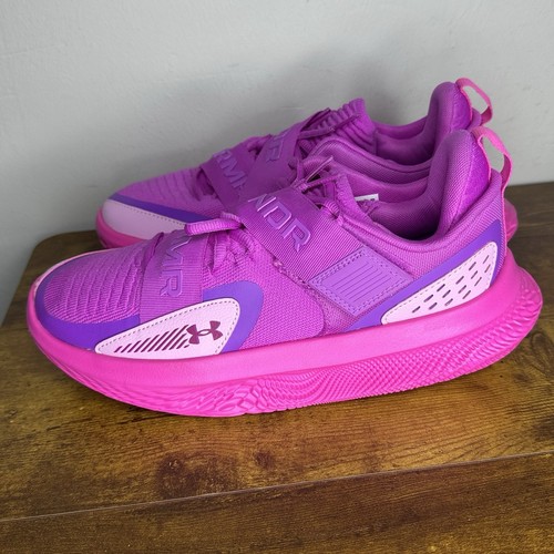 Scarpe da ginnastica Under Armour Flow FUTR X 4 Vivid Magenta Stellar Pink M 8,5 W 10 NUOVE - Foto 2 di 6