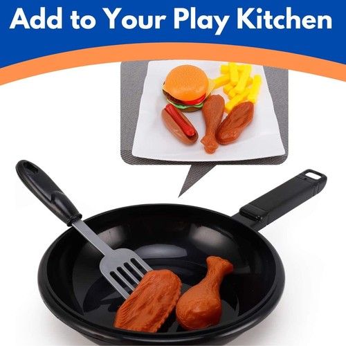 Juego de 25 piezas de juguetes para niños Play Food con sartén sartén y espátula - Cocina C... - Imagen 5 de 7