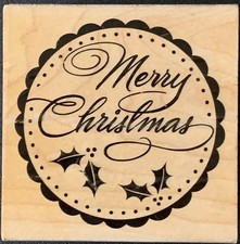 Hero Arts Merry Christmas Seal Rubber Stamp