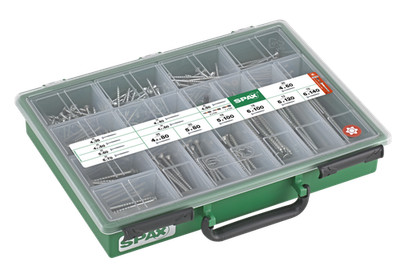 SPAX Universalschrauben-Set WIROX Teilgewinde Senkkopf T-STAR plus 384-teilig