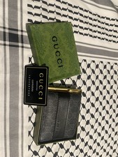 Gucci Mens Bifold Folding Wallet Black/Gray L...