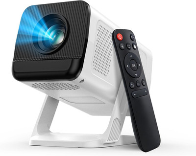 Mini Portable Projector with 4K Support, Bluetooth 5.4 WIFI6, Android 14 Smart P