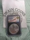 2021 American Silver Eagle MS69 Fdoi Signed By Miles Standish  Mint Error EF117