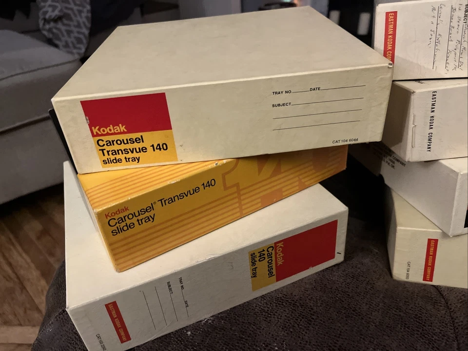 8 Boxes!! Kodak Carousel Transvue Slide Trays 80 And 140 Very good condition - Image 2 of 4