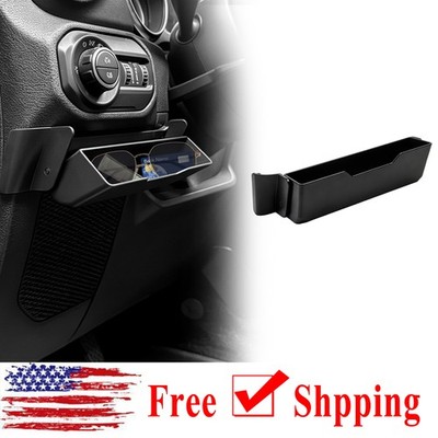 Center Console Left Glasses Card Storage Box For Jeep Wrangler JL JLU 2018-2023