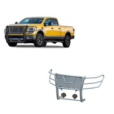 Black Horse Rugged HD Grille Guard Kit Modular BK fit 2017-2024 Nissan Titan XD