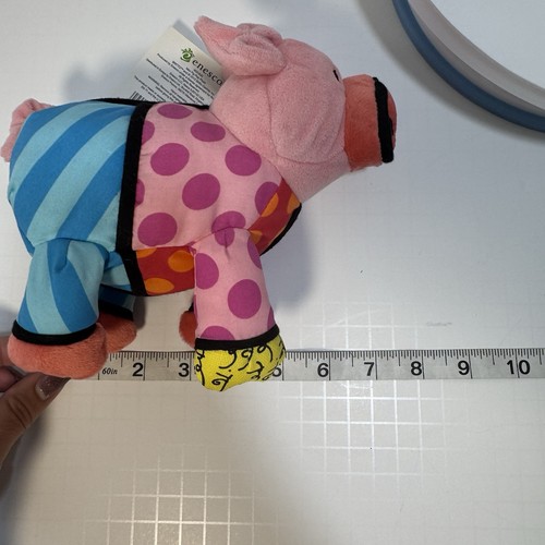 NWT BRITTO POPPLUSH Potter the Pig Enesco 2012 Romero Britto Art Stuffed Plush - Picture 19 of 21
