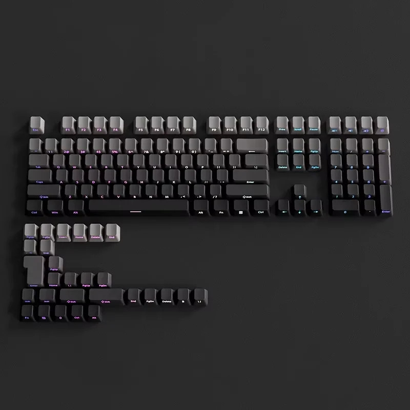 134 PBT Double Shot Keycaps Set OEM Profile Gradient Shine-Through Mechanical