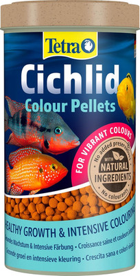 Tetra Cichlid Colour Pellets Fischfutter Buntbarsche 500 ml