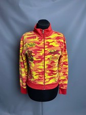 Felpa donna Von Dutch vintage mimetica toppe zip streetwear taglia M