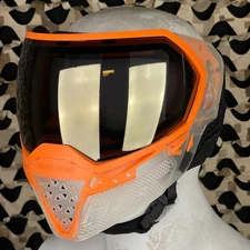 Empire EVS Paintball Mask w/ 1 Lens - Crystal Clear/Orange - Black Chrome Mirror