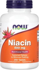 Now Foods - Niacin 500 mg 250 tabs Pack of 2 
