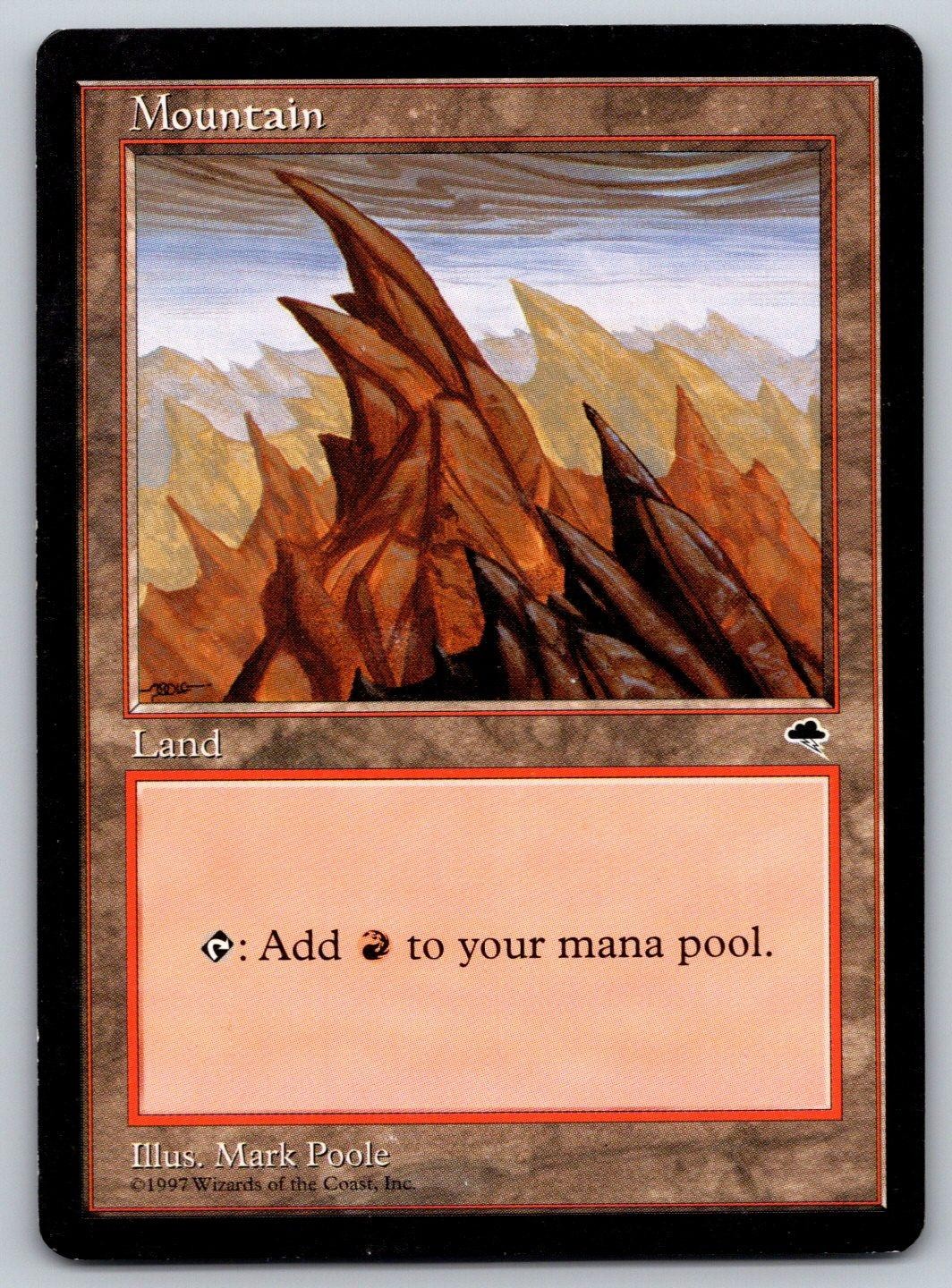 Mountain (Left) 346 Land Tempest Magic: The Gathering Lightly Played