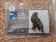 RSPB STEINADLER Serie 3 GNAH GRAU TICKED BACK Pin Anstecker