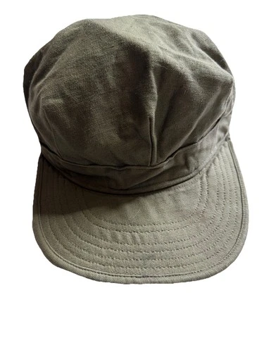 WW2 ERA US ARMY OD GREEN COTTON FIELD CAP W/ VISOR – VINTAGE MILITARY 1940s
