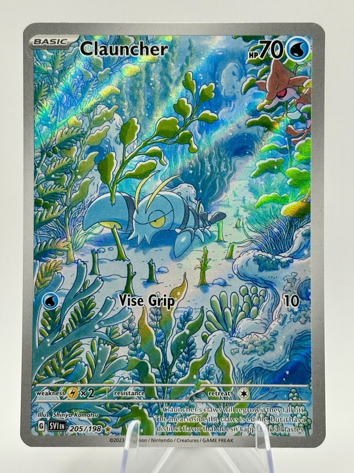 Pokémon TCG Clauncher Holo Card Scarlet & Violet Illustration Rare 205/198SV01
