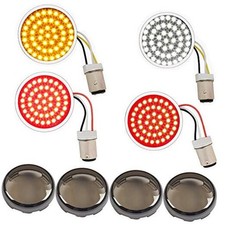 DTR2017 1157 Front 1157 Rear LED Turn Signal, 2 Inch Bullet Motorcycle Brake