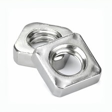 50PCS M6 Stainless Steel Square Nuts, Heavy Duty Threaded Fasteners, Corrosion