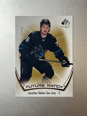 2021-22 SP Authentic Jonathan Dahlen FUTURE WATCH LIMITED GOLD SP /99 SJ Sharks